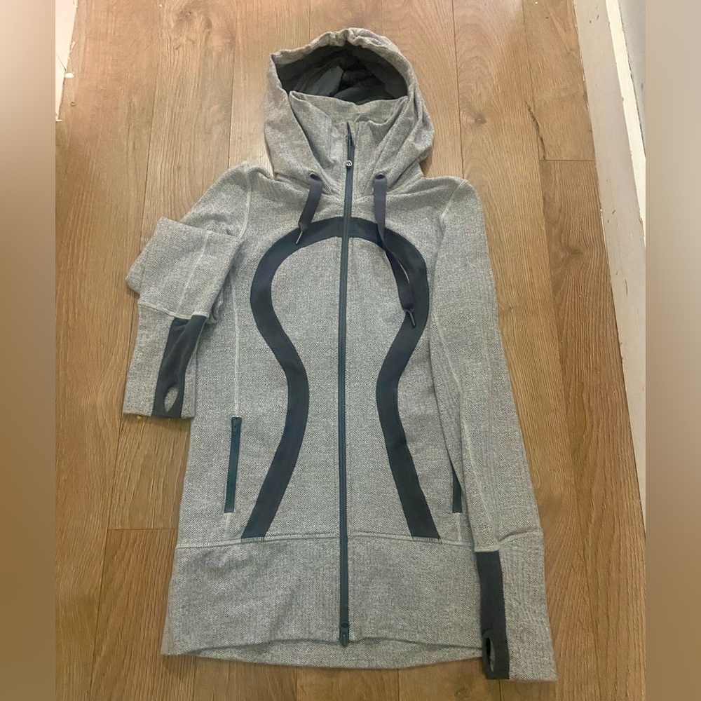 lululemon athletica Gray Utility Jacket with Black Accents